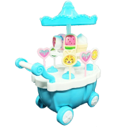 Super Funny Mini Ice Cream Trolley Car With Light And Music Play Fun For Kids (icecream_car_9909a_b) Blue - 147122256