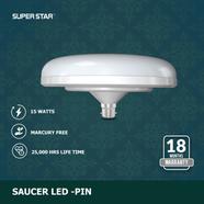 Super Star Saucer AC LED Daylight Bulb 15 Watt B22 (Pin) - 1290272422 image