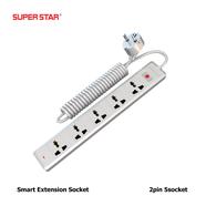 Super Star Smart Extension Socket 2 PIN 5 Socket - 1390113215