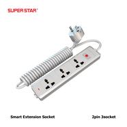 Super Star Smart Extension Socket 2 PIN 3 Socket - 1390113213