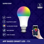 Super Star Smart LED 9 watt App Controlled Bluetooth Bulb- Pin (B22) - 1290290922 image