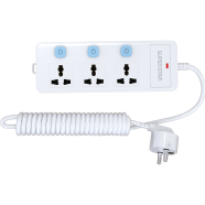 Super Star Supreme Extension Socket 2 Pin 3 Sockets- 1390113216