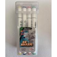 Superior Twin Graphic Marker 12Colour