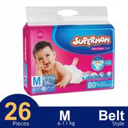 Supermom Baby Belt System Diaper (M Size) (6-11kg) (26 Pcs)