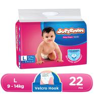 Supermom Baby Diaper (L Size) (9-14kg) (22 Pcs)