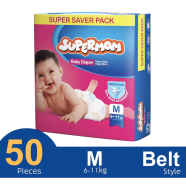 Supermom Belt System Baby Diaper (M Size) (6-11kg) (50pcs)