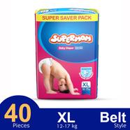 Supermom Belt System Baby Diaper (XL Size) (12-17kg) (40pcs)