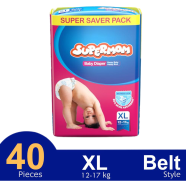 Supermom Belt System Baby Diaper (XL Size) (12-17kg) (40pcs)