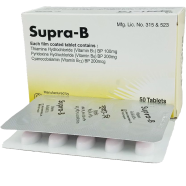 Supra-B 100 mg Plus 200 mg Plus 200 mcg 10's Strip Tablet icon