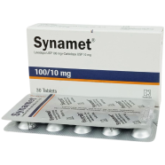 Synamet 100mg Plus 10mg Tablet 10's Strip