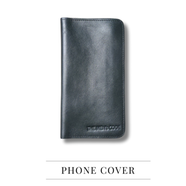THE MEN's CODE Black Leather Long Wallet Phone Cover For Men/Women - MWP001