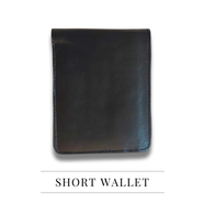 THE MEN's CODE Black Leather Short Wallet - For Men - MWE001