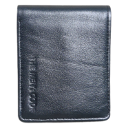 THE MEN's CODE Black Leather Short Wallet For Men - MWA001