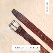 THE MEN's CODE Chocolate Color Dice Leather Casual Belt For Men | MBD007