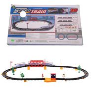 Battery Operated Big Size Simulation Bullet Train With Tree, Bridge and Other Accessories- 39pc_Bullet_train - White