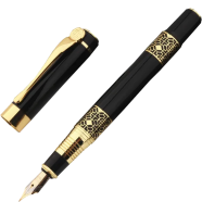 TSAMSA Black Fountain Pen With Box and Ink
