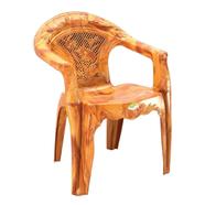 Tel-Garden Chair with Arm (Flower) Sandal Wood - 861277