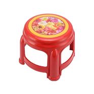 Tel Round Stool Print Red - 861218