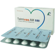 Telmivas AM 5 mg, 80 mg Tablet–10's Strip
