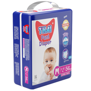 Thai Baby Pant Diapers- 56pcs, 7-12kg image
