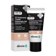 The Derma Co 1 Percent Hyaluronic Tinted Sunscreen Gel with SPF 60 PA 4Plus for Broad Spectrum Protection – 30g