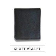 The Men's Code Black Color Short Leather Wallet For Men - MWD002