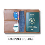 The Men's Code Black Leather Passport Holder - MPD002