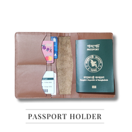 The Men's Code Brown Leather Passport Holder - MPC002 icon