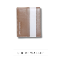 The Men's Code Brown-White Color Contrast Leather Wallet for Men - MWC001