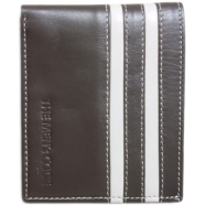 The Men's Code Chocolate-White Color Contrast Design Leather Wallet for Men - MWC002 icon