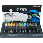 Titi Artist's Oil Pastel color, Box for professional Artists - 12 Shades