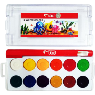 Titi Water Colour Cake 12 Solid Color Box with paint brush