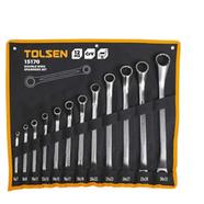 Tolsen 12 Pcs Double Ring End Spanner Set 6 × 7 - 30 x 32 mm - Model : 15170