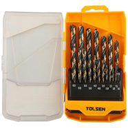 Tolsen 19Pcs Black And Gold HSS Twist Drill Bits Set - Model : 75086