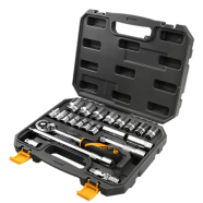 Tolsen 22 Pcs 1/2 inch Socket Set Ratchet Wrench Set Industrial Series - Model : 15139
