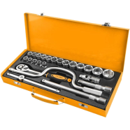 Tolsen 24 Pcs 1/2 inch Socket Set with Steel Case - Model : 15141