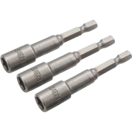 Tolsen 3 Pcs Magnetic Nut Socket Set Tek Screw Bits - Model : 77845 icon