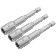 Tolsen 3 Pcs Magnetic Nut Socket Set Tek Screw Bits - Model : 77847