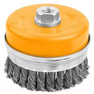 Tolsen 3inch Cup Twist Wire Brush 75mm For Angle Grinder Removing Rust Paint And Varnish From Metal Surfaces - 77513