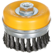 Tolsen 4inch Cup Twist Wire Brush 100mm For Angle Grinder Removing Rust Paint And Varnish From Metal Surfaces - 77515