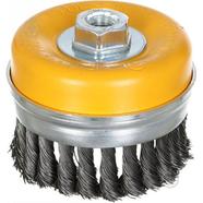 Tolsen 4inch Cup Twist Wire Brush 100mm For Angle Grinder Removing Rust Paint And Varnish From Metal Surfaces - 77515
