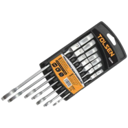 Tolsen 7 Pcs Flexible Head Combination Ratchet Spanner 8 - 19mm Set - Model : 15259