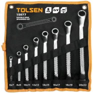 Tolsen 8 Pcs Double Ring End Spanner Set 6 × 7- 20 x 22 mm - Model : 15895