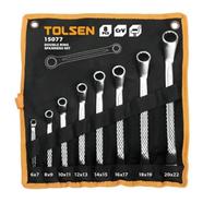 Tolsen 8 Pcs Double Ring End Spanner Set 6 × 7- 20 x 22 mm - Model : 15895
