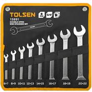 Tolsen 8 pcs Double Open End Spanner 6 ×7 - 20 x 22mm - Model : 15891