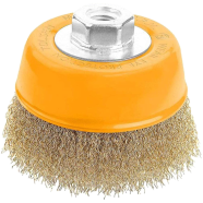 Tolsen M10 Industrial Cup Wire Brush With Nut 75mm - 77581 icon