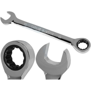 Tolsen Ratchet Gear Spanner Fixed Head 19 mm Combination Wrench Cr-V - Model : 15215