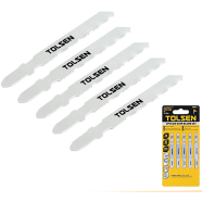 Tolsen T118A Jigsaw Blades Set 75mm 21tpi Wood Industrial 5pcs - 76811