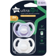 Tommee Tippee 2pcs Multicolor 0-6months Ultra-light Super Soft Silicone Soother