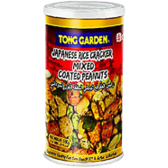 Tong Garden Japanese Rice Cracker Mixed Coted Peanuts Tall Can - 150gm - TGJRC0150C icon